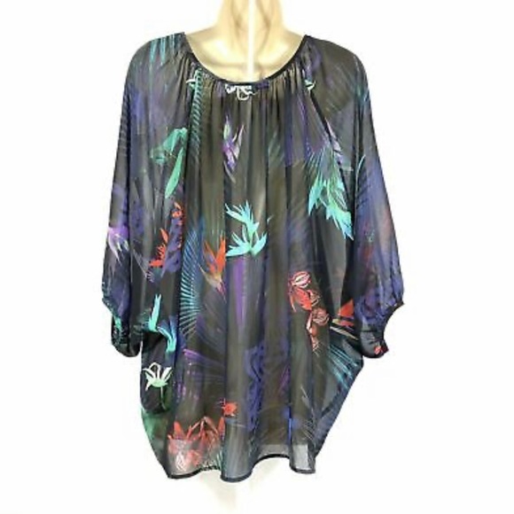 BIBA Chiffon Oversized Top Blouse Size 8 UK - Picture 9 of 10